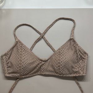 Hula honey snakeskin neutral bathing suit set